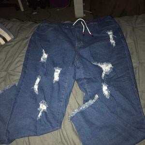 Draw-String Skinny Jeans - Shein